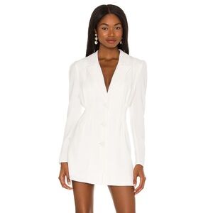 NWT Lovers and Friends x Revolve City Blazer Dress in White